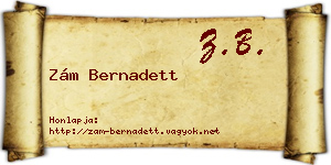 Zám Bernadett névjegykártya